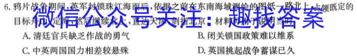 山西省吕梁市汾阳市初中八年级2023-2024学年第二学期期末测试卷历史试题答案