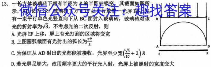 河北省2023-2024学年高一第二学期开学检测考试(343A)物理`