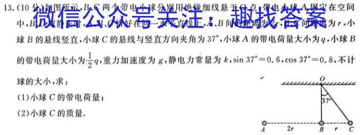 湖南省2024届新高考教学教研联盟高三2月联考物理试卷答案