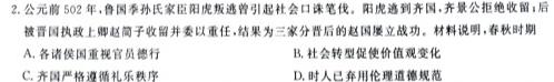 河南省2023~2024学年高一下学期期中测试卷历史