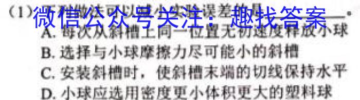 山西省忻州二中2023-2024学年高三第二学期期中考试物理试卷答案