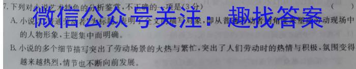 2023-2024学年安徽省九年级下学期开学摸底调研语文