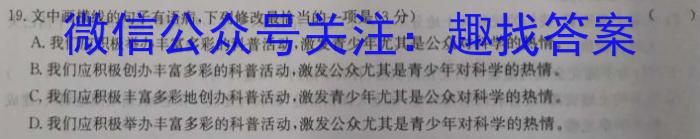 陕西省白河县2023-2024学年度第一学期八年级期末质量检测语文