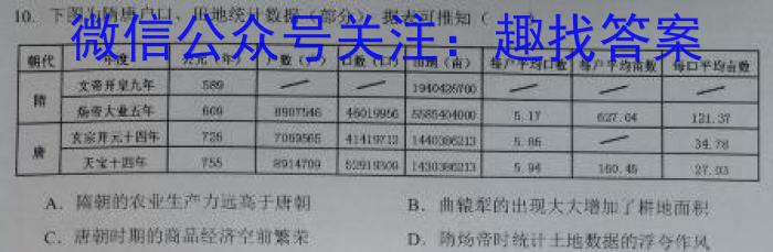 文博志鸿 2024年河北省初中毕业生升学文化课模拟考试(夺冠二)&政治