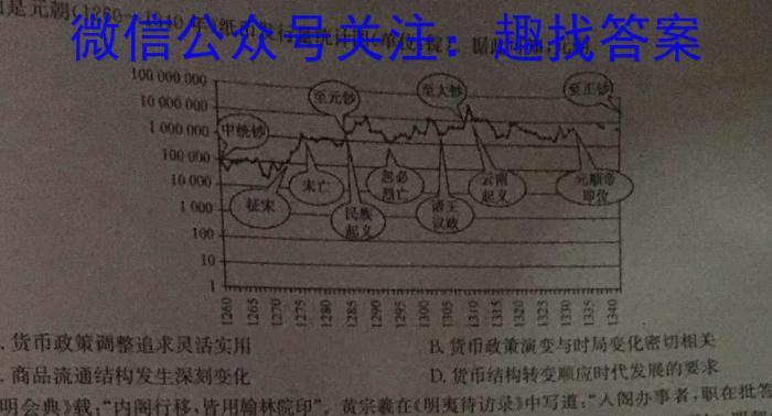 衡水金卷2024版先享卷答案信息卷新教材卷 一历史试卷答案