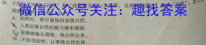 环际大联考“逐梦计划”2023-2024学年度高二年级第一学期阶段考试（三）语文