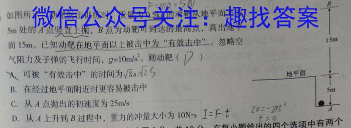 陕西省2023-2024学年度下学期学业水平检测模拟(四)4物理