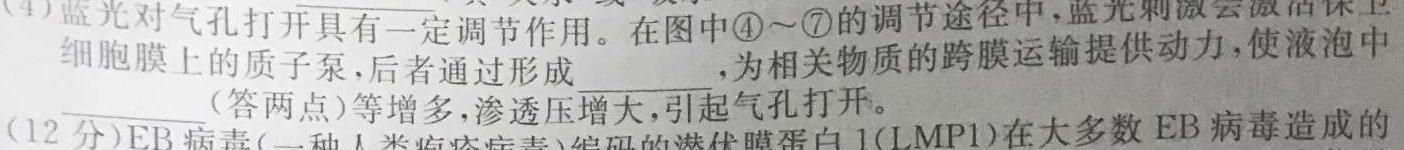 安徽省滁州市2024年九年级4月二模考试（104）生物学部分