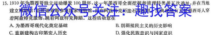 2024届NT普通高等学校招生全国统一考NT精准模拟卷(二)历史试卷答案