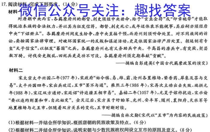 天一大联考 鹤壁市2023-2024学年下期高二教学质量调研测试&政治