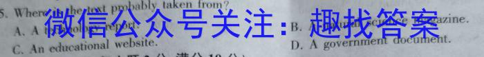 2024普通高等学校招生全国统一考试·名师原创调研仿真模拟卷(六)6英语试卷答案