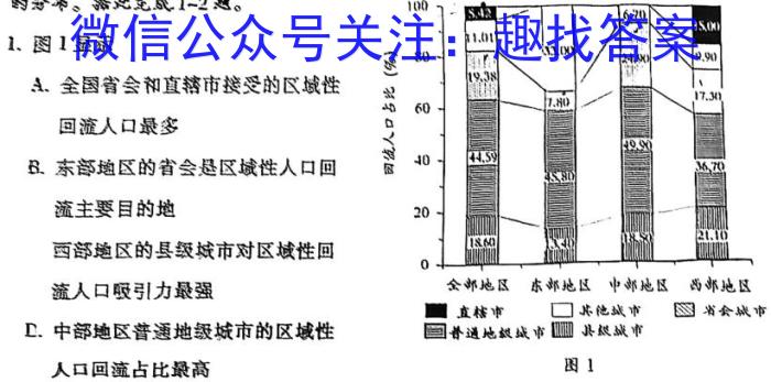 [今日更新]衡水金卷2024版先享卷答案调研卷 新高考卷二地理h