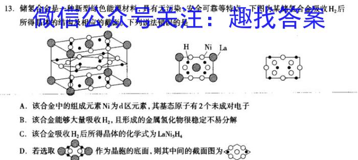 qNT20名校联合体高一年级12月考试化学