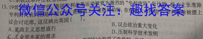 云南师大附中(贵州卷)2024届高考适应性月考卷(五)(白黑白黑黑白黑)历史试卷答案