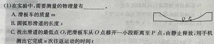 [今日更新]甘肃省张掖市2024年高三年级第三次诊断考试.物理试卷答案