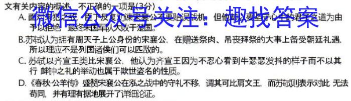 贵州金卷贵州省普通中学2024年初中学业水平检测模拟卷(一)语文