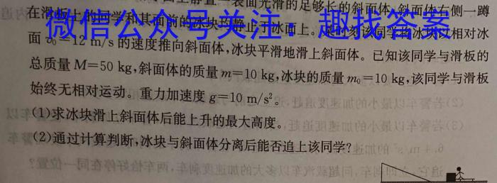 2024届陕西省渭南市大荔县高三第四次模拟考试物理试卷答案