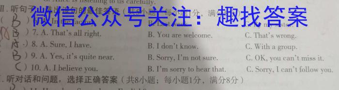 安师联盟·安徽省2024年中考仿真极品试卷（一）英语