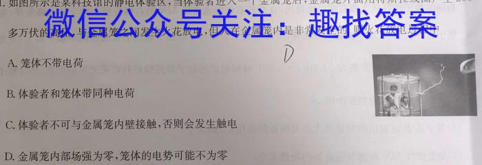 河南省24届九年级综合素养质量调研（1月）物理试卷答案