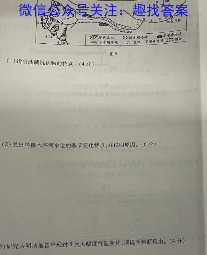 2024届智慧上进 名校学术联盟 高考模拟信息卷押题卷HB(十一)地理试卷答案