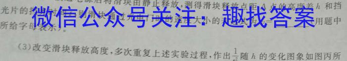 广东省2024年9月八校高三联合检测(纵千文化-5033C)物理试题答案