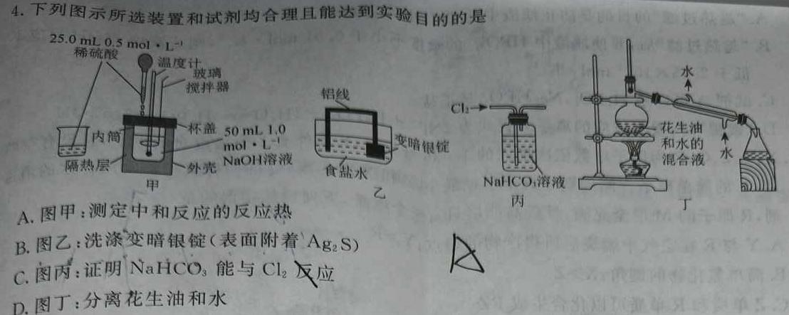 1河南省2025届八年级第一学期学习评价（3）化学试卷答案