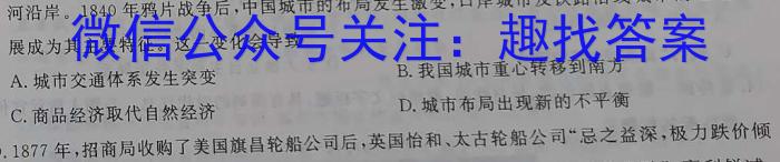 ［新疆一模］新疆2024年高三年级第一次模拟考试历史试卷答案