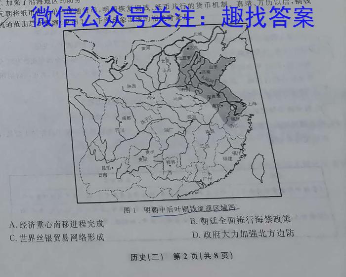 衡水金卷2024版先享卷答案调研卷 新高考卷二历史试卷答案