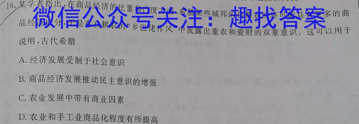 [毕节三诊]贵州省毕节市2024届高三年级第三次诊断性考试历史试卷