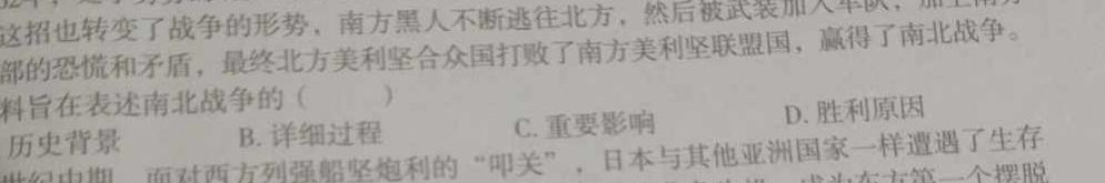 豫才教育 2024年河南省中招导航模拟试卷(四)4历史