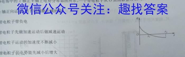 安徽鼎尖教育 2024届高二4月期中考试物理试卷答案