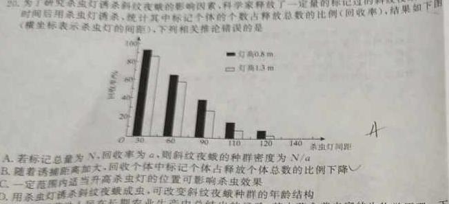 河南省2023-2024学年高中毕业班阶段性测试（五）生物