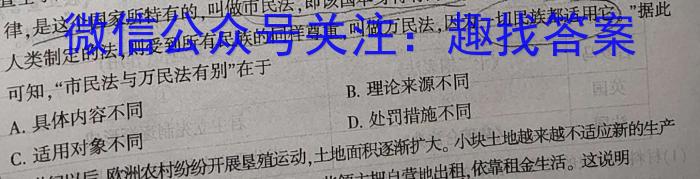 江西省赣州市2023-2024学年度上学期九年级期末考试历史试卷答案