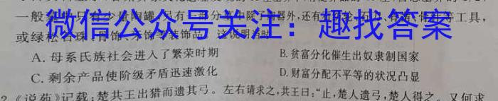 2024年普通高等学校招生全国统一考试·仿真模拟卷(三)3历史试卷答案