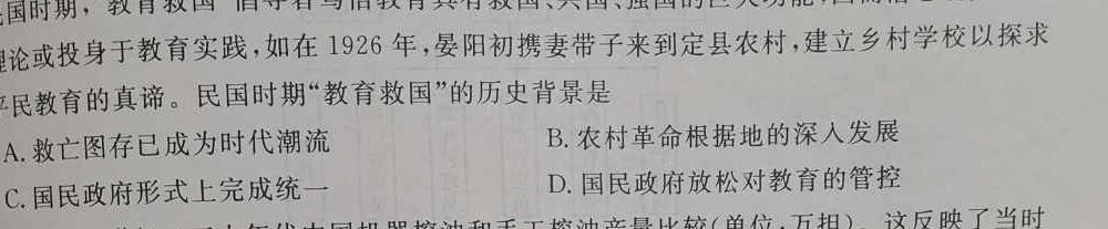 2024年河南省普通高中招生考试猜押卷(二)历史