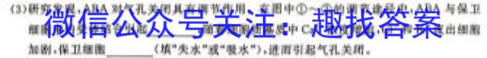 智慧上进 江西省2024届高三年级一轮复习阶段精准检测卷生物学试题答案