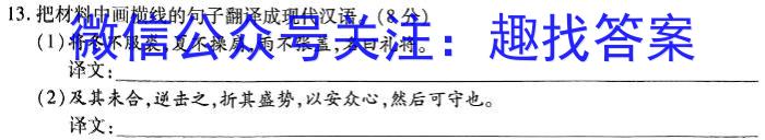 NT2024届普通高等学校招生全国统一模拟试卷(二)2语文