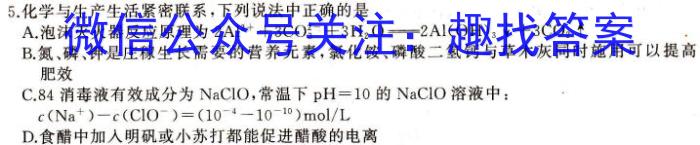 3青桐鸣 2026届普通高等学校招生全国统一考试 青桐鸣高一联考(12月)化学试题