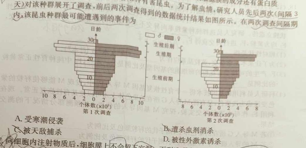 陕西省2023-2024学年度高二年级上学期12月联考生物