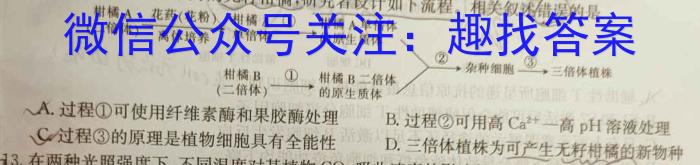 云南省2024届云南三校高考备考实用性联考卷(六)6(黑黑白白黑白黑)生物学试题答案