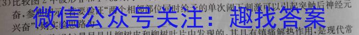 2024年河北省初中毕业生升学文化课模拟考试(压轴二)生物学试题答案