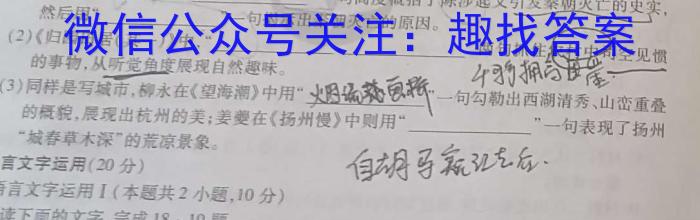 葫芦岛市普通高中2023-2024学年高二下学期期末考试语文