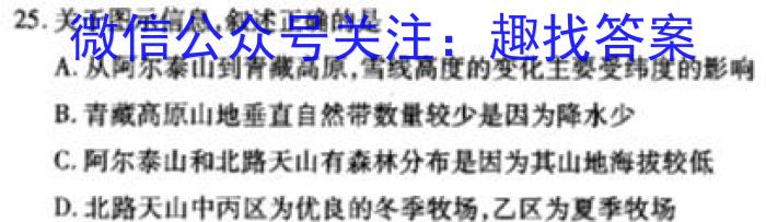 [今日更新]2024年山东省高二阶段性诊断测试(24-491B)地理h