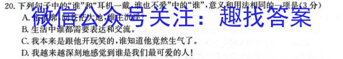 江西省2023-2024学年高二年级下学期2月联考/语文