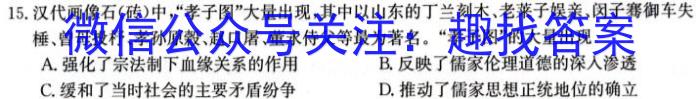 天一大联考 河南省2024年九年级学业水平模拟测评历史试卷答案