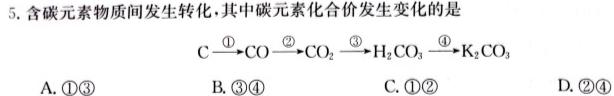 1衡水金卷先享题月考卷 2023-2024学年度上学期高三六调(湖南专版)考试化学试卷答案