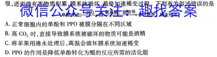 河北省2024年考前适应性评估(三)[7L]生物学试题答案