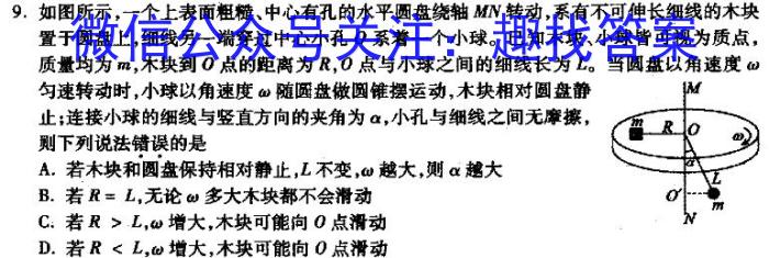 ［河北二模］2024年河北省初中毕业升学仿真模拟考试（二）物理试卷答案