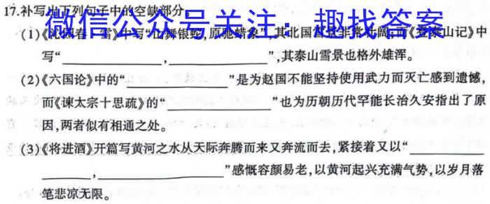 2025届普通高等学校招生全国统一考试青桐鸣高二联考(3月)/语文