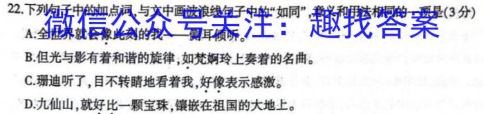 安徽第一卷·2023-2024学年安徽省八年级教学质量检测四Ⅳ(1月)/语文